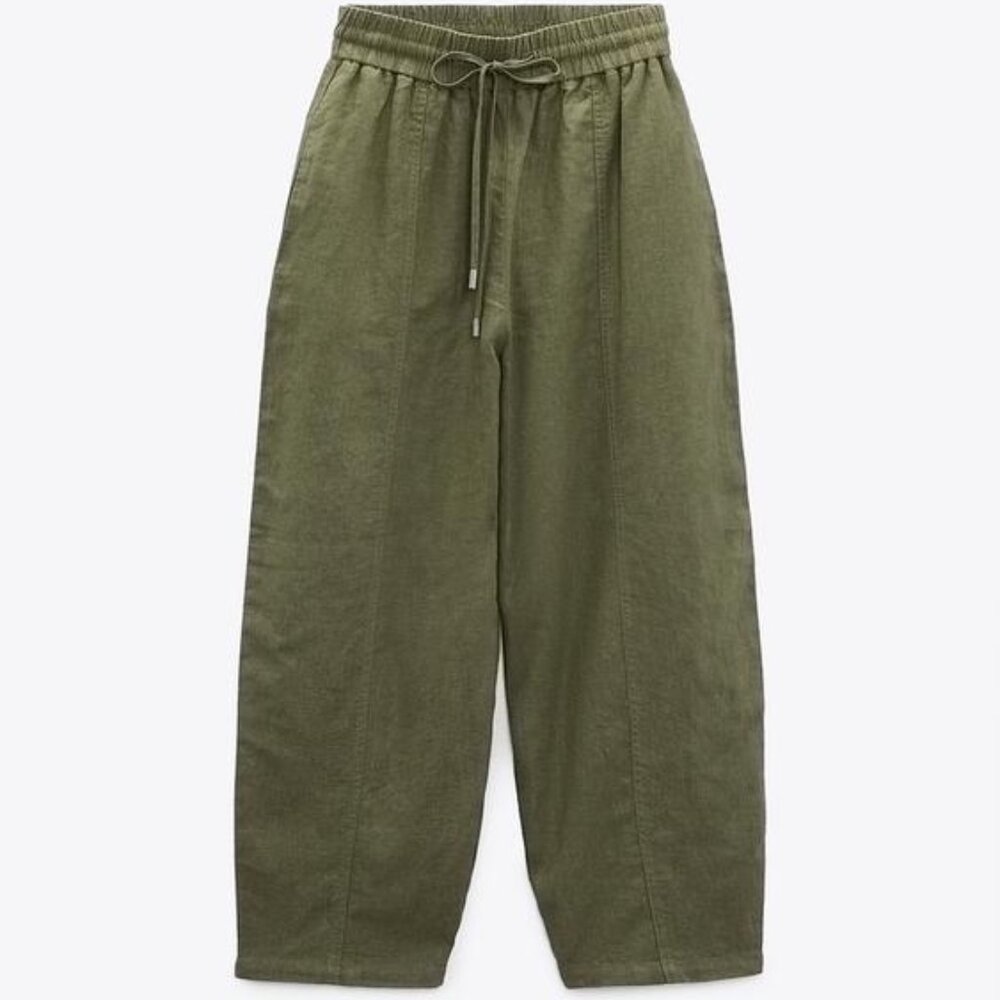 Linen Blend Pants - Zara